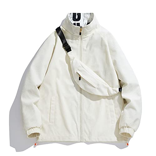 Veste surdimensionnée en velours côtelé beige homme XXL