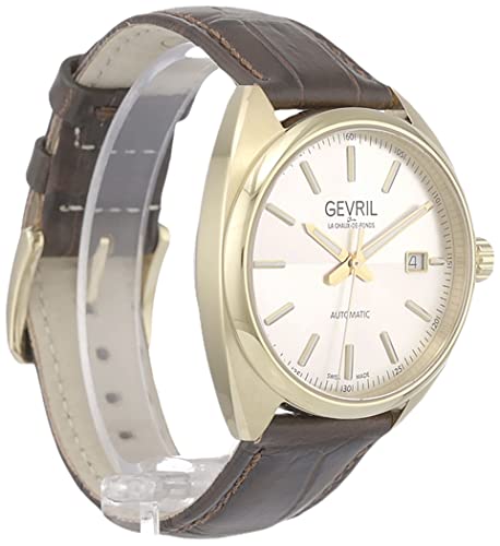 Gevril Men's Swiss Automatic Watch with Stainless Steel Strap, Dark Brown, 18 (Model: 48704A.2), Rose4