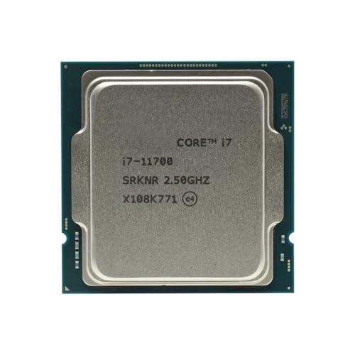 Image of Core i7 11th Generation 11700, 2.5 GHz Upto 4.9 GHz LGA 1200 Socket 8 Cores 16 Threads 16 MB Smart Cache Desktop Processor (Comes with Thermal Paste).