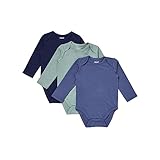 Hanes Unisex Baby Pure Comfort Long Sleeve Bodysuits, Infant Bodysuits, Boys & Girls, 3-Pack
