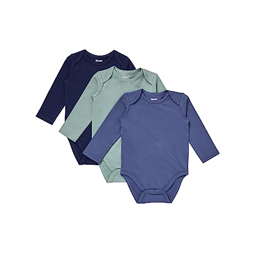 Image of Hanes Baby Pure Comfort Long Sleeve Bodysuits, Infant Bodysuits, Boys & Girls, 3-pack