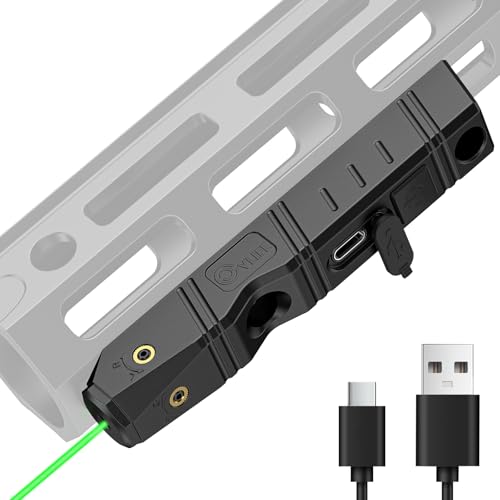 CVLIFE Laser Sight for Rifle Red/IR/Green Laser Sight Compatible with M-Lok Rail Surface Ultra Low-Profile Laser for Guns Rechargeable M-Lok Laser with Strobe Function