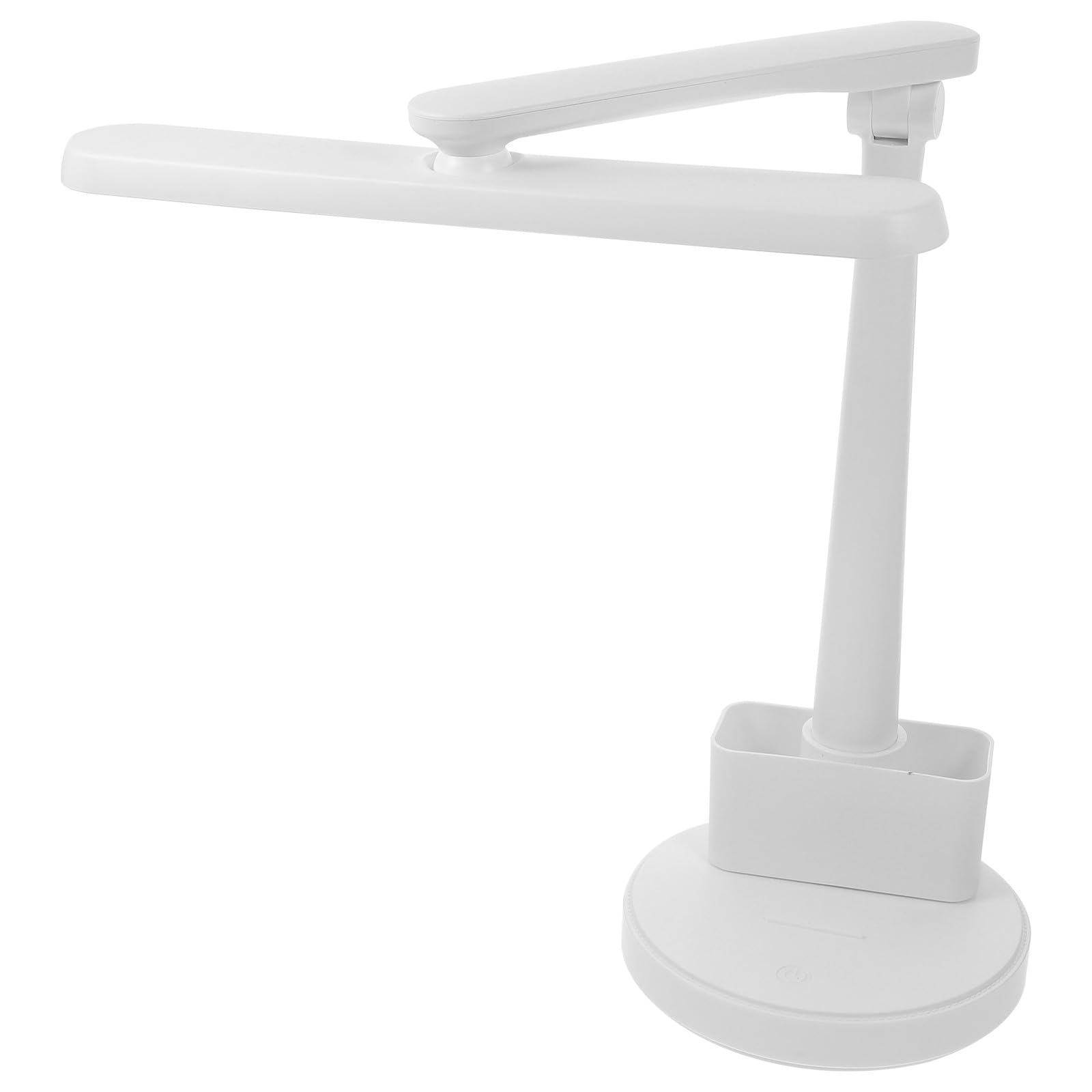 Garneck Rechargeable Dimmable Desk Lamp with Ac Outlet, Adjustable Color Temperature LED Study Table Lamp for Office and Bedroom, Small Aesthetic Desk Light with USB Charging Cable