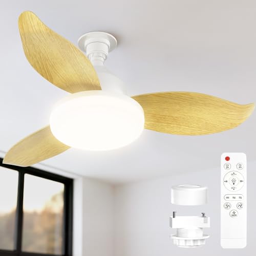 TENKOO&YOU �V�[�����O�t�@�����C�g LED �y�����o�^�ς݁E3�d�̃Z�[�t�e�B�\���z��63.5cm ���t��] �啗�� 38W 3500LM �t�@���t���Ɩ� DC���[�^�[ �É� �������F �ǃX�C�b�`�������[�@�\ �^�C�}�[ �y�� �ߓd ���C �V�� �
