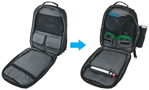 Rockville DJBP24 Rugged DJ Backpack, 11 Compartments, Fits Two 17" Laptops, YKK Zippers, Waterproof Track, Rubber Feet, for DJs, Musicians, and Producers2