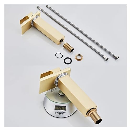 Grifo de cascada alto para renovar el lavabo del baño con luces LED indicadoras de calor 4
