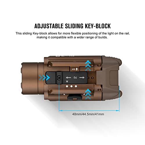 OLIGHT PL-3R Valkyrie 1500 Lumen Weaponlight, 10,200 Candela Rechargeable Rail Mounted Tactical Flashlight, Fits GL and Pic Rails, Built-in Battery - Thumbnail 4