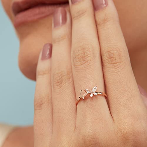 Image of ZAVYA 925 Sterling Silver Butterfly Ring | Gift for Women & Girls | With Certificate of Authenticity and 925 Hallmark