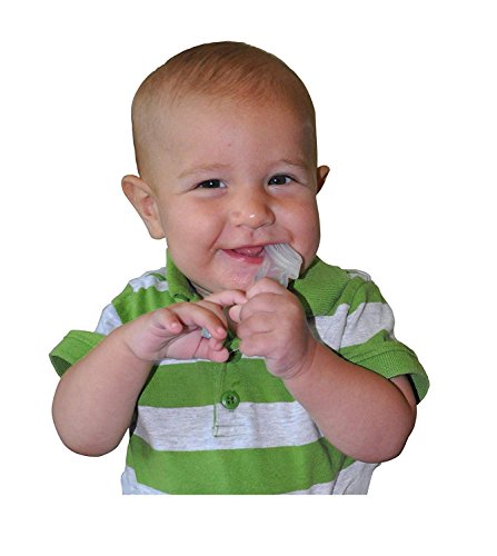Brilliant-Babys-1st-Toothbrush-Silicone-First-Toothbrush-for-Babies-and-Toddlers-Kids-Love-Them-GreenClear-2-Count
