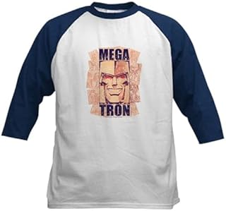CafePress Megatron Baseball Jersey Kids Cotton Baseball Jersey, 3/4 Raglan Sleeve Shirt Navy/White