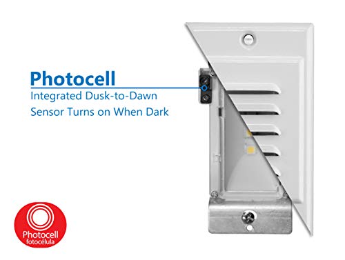 Nicor Lighting Led Step Light With Photocell In White (Stp-10-120-Wh-Pc) #TOP4
