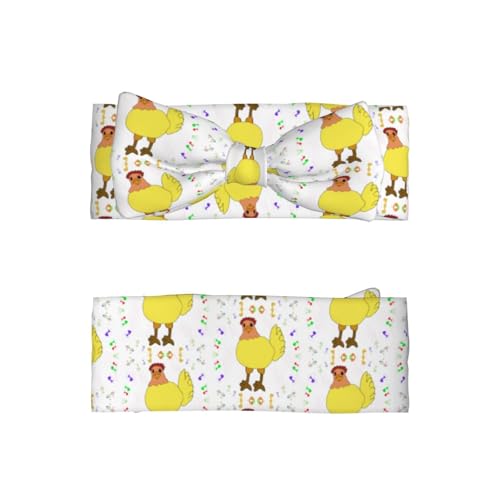 Baby Bow Headband singing hen Pattern Soft, Skin-Friendly for Newborns 0-6 Months, for Baby Girls2