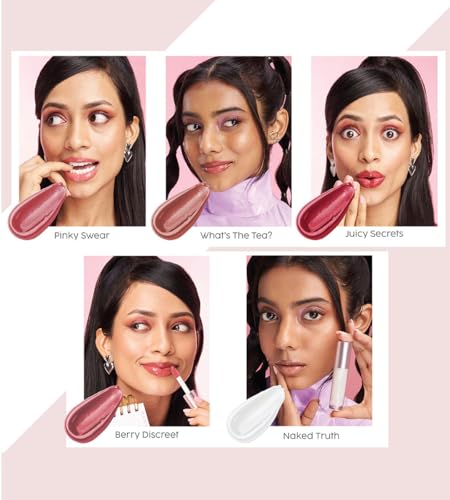Image of House Of Makeup Non-sticky gloss | High-shine lip gloss for pigmented lips | Lip gloss with hyaluronic acid | Zero stickiness (Naked Truth)