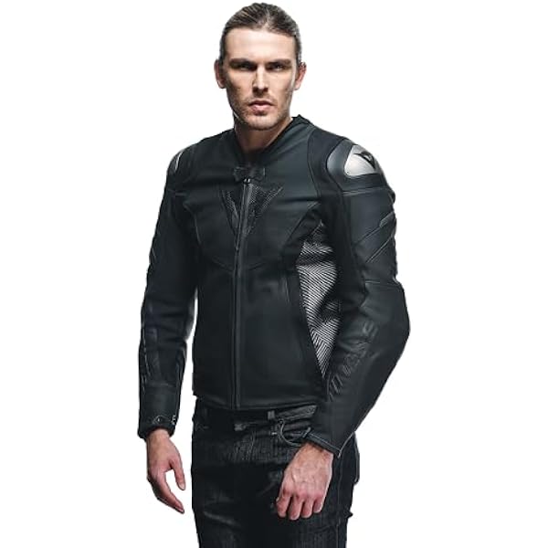 Dainese Avro 5 кожаная мотоциклетная куртка черно-серая размер 54