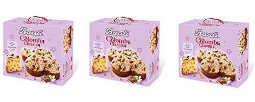 3X Bauli La Colomba Classica Easter Cake with Candied Orange 1Kg Baked Product Easter Dove of The Italian Tradition