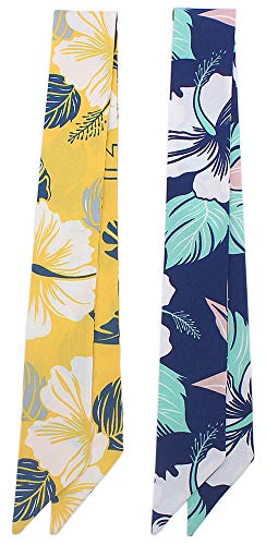 5pcs Creative Leaves Design Bag Handbag Handle Ribbon Scarf Hair Head Band Neck Scarf Neckerchief Scarf Fashion Gifts3