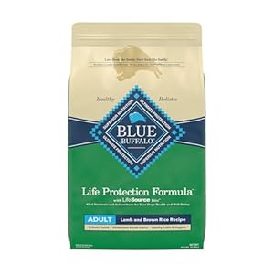 Blue Buffalo Life Protection Formula Natural Adult Dry Dog Food, Lamb and Brown Rice 15-lb