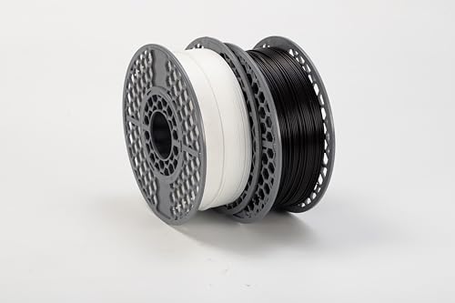 PLA Filament 1.75mm 3D Printer Filament 1KG (2.2lbs) FILL-3D Dimensional Accuracy +/- 0.03mm Fits Most FDM 3D Printers (Black & White, PLA Standard (2 Pack)) — view 5