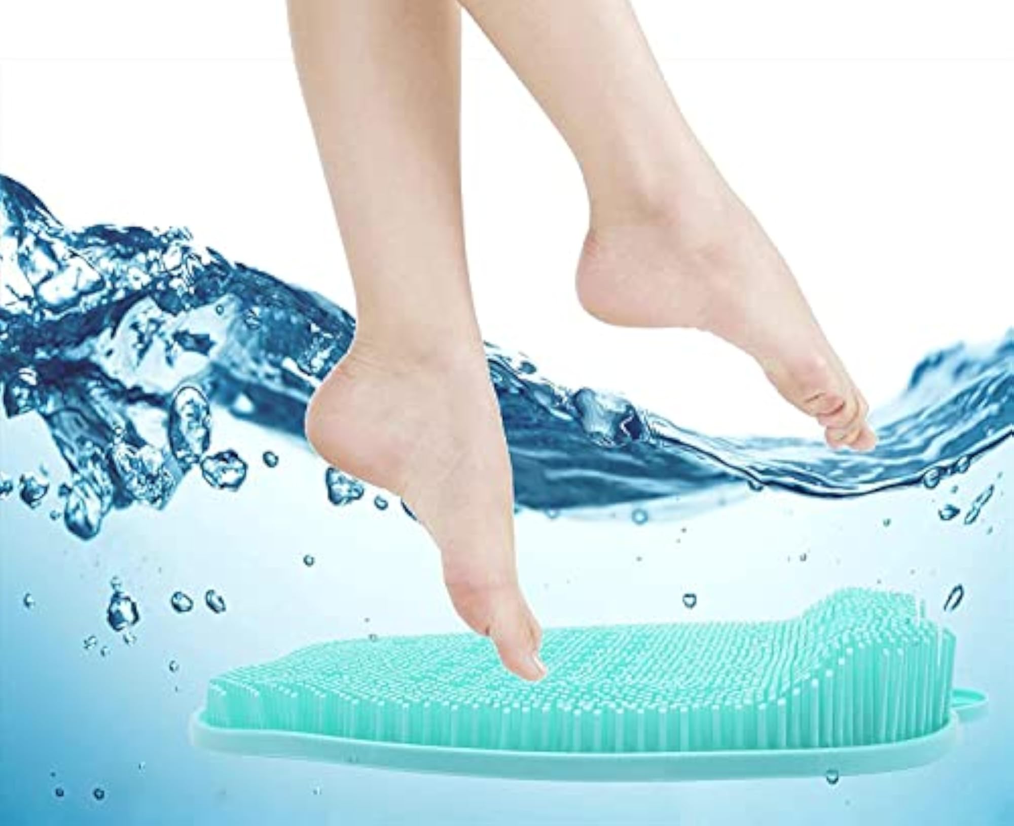 Loofah Brush and Foot Scrubber Mat with Suction Cups