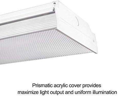 ANTLUX 4ft LED Garage Shop Lights, LED Wraparound Light Fixture 50W, 5500 Lumens, 4000K Neutral White, 4 Foot Integrated Low Profile Linear Flushmount Ceiling Lighting, 128W Fluorescent Replacement