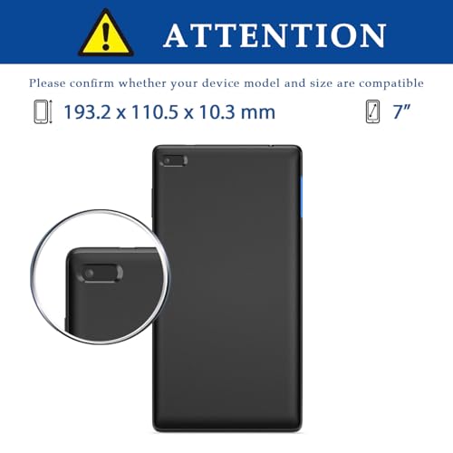Étui en cuir compatible Lenovo Tab E7 antichoc avec support - 2