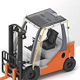 Forklift Cab Cover – Heavy Duty Reinforced PVC, Scratch-Resistant, Waterproof, UV Protection, Industrial Enclosure for Forklifts up to 13,000 lbs, Easy Installation, All-Weather Shield