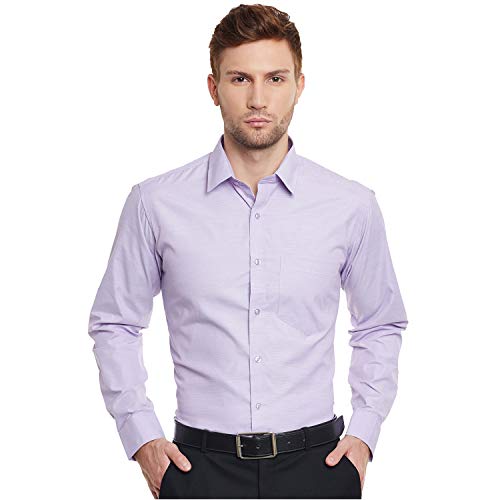 Image of Hancock English Solid Slim Fit Cotton Rich Formal Purple