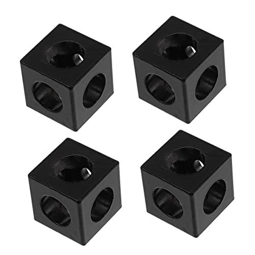 GLEAVI 3D Printer Accessories for 2020 Series 4pcs Slot Corner Bracket Connector Black Zinc Alloy Frame Corner Bracket C