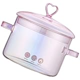 Yardwe Casserole Avec Couvercle 1. 5L - Casserole Résistante À La Cuisson Marmite Transparente Multifonction Pour Pâtes Nouilles Soupe ( )