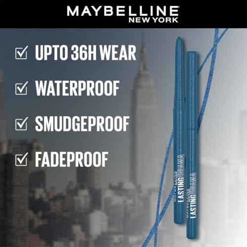Image of Maybelline New York Colossal Lasting drama Kajal, 50 Under The Sea (Blue) | 36H Wear, Waterproof, Smudge Proof Kajal