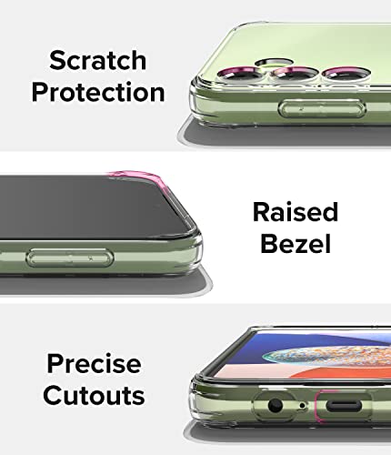 Image of Ringke Fusion Compatible with Samsung Galaxy A14 4G / 5G Case Cover Transparent Hard Back Soft Flexible TPU Bumper Scratch Resistant Natural Form Samsung A14 Back Cover - Clear