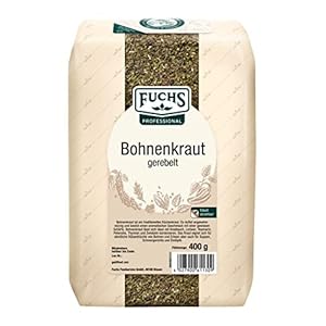 Fuchs Professional – Bohnenkraut gerebelt | Ideal zum Würzen von Eintöpfen und Bohnengerichten| 400 g im großen Beutel