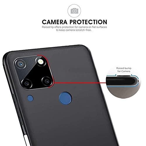 Image of Mobile Back Cover Case for Realme C12 (Silicone Case|CameraProtection|Black SC1510)