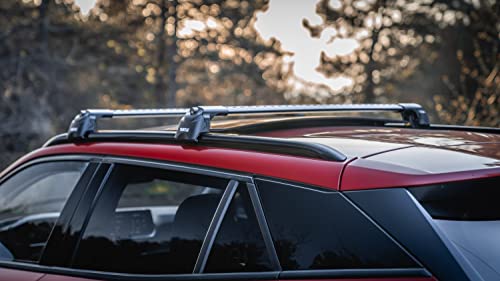 Turtle Air2 - Barra de Techo de Coche - Portaequipajes - Compatible con vehículos: Peugeot 2008 Versiones de 2020+ Barras Tejadilho (Silver)