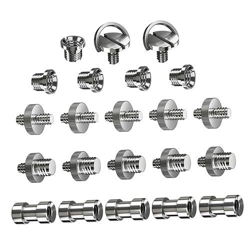 HEMOTON 66pièces Vis De Montage pour Caméra Adaptateurs Filetés pour Trépied Et Accessoires Photo