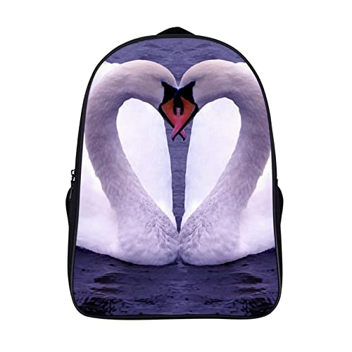 Sac à dos scolaire enfant avec motif cygne 3D - Cartable mixte 40cm