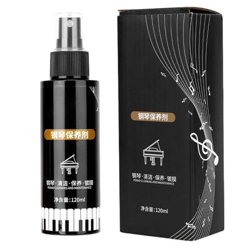 ピアノクリーナー キーボード用 楽器光沢剤 クリーニング液 120ml 液体タイプ 無香料 酸化防止 ピアノメンテナンス剤 キー清掃用