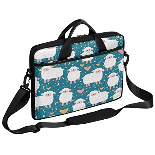 Funda para portátil de 13 a 15 pulgadas con diseño de oveja multicolor para niños y mujeres