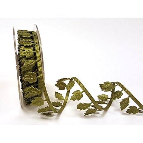Bertie's Bows Olive Green Leaf Ribbon Cover