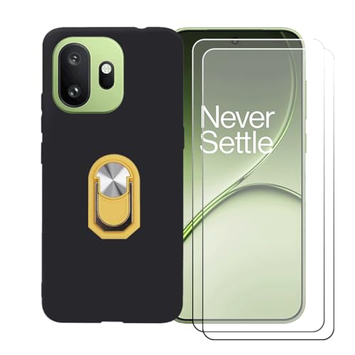 CongJiaLingXi �P�[�X �K�p �� OnePlus 15T (6.32") �����O�T�|�[�g+ [2�p�b�N]�����K���X�X�N���[���v���e�N�^�[�A�_��ȃV���R�[���V�F���o���p�[TPU�ی�J�o�[�������,�C�G���[