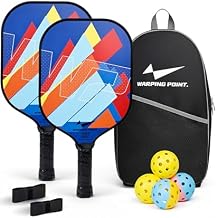 Pickleball Paddles Set of 2, Fiberglass Pickleball Set, Durable & Lightweight USAPA Approved Pickle Ball Rackets 2 Pack Pickleball Gifts for Women with Bag & Outdoor Balls for Men Beginner Kids Adults