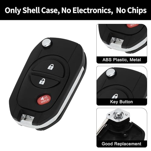 Coque de clé Toyota Tacoma usée : solution boîtier 3 boutons GQ43VT20T
