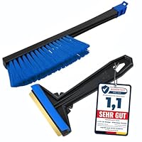 2 Stück ] - Schneebesen Auto Besen Winter Murska Auto Schneebürste Lang Winter Schneefeger Auto Besen Schnee Bürste Feger Auto Besen Winter Orig. Finnland TOP Qualität (2x L&P A059 Farbe Zufällig