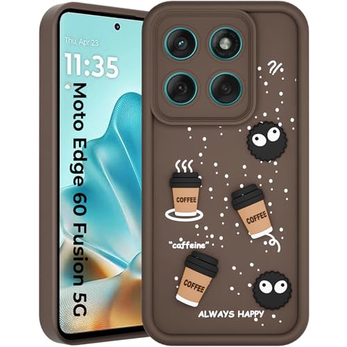 Image of A rtistque Back Cover Case for Motorola Moto Edge 60 Fusion | Edge 60 5G | Cute Fun Cartoon 3D | Silicone Case | Camera Protection | Shock Proof Cover | Motorola Edge 60 Fusion Back Cover - Brown