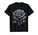 Black Rose with Silver Sparkes T-Shirt