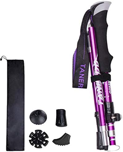 Trekking Pole, Collapsible Walking Hiking Stick for Men Women, Ultralight Aluminum Ski Pole with EVA Grip