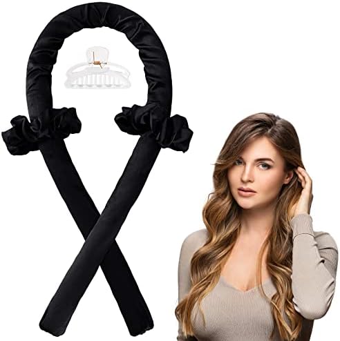 Heatless Hair Curler - FAVIRZCE Hair Rollers Heatless Curling Rod Headband Satin Curling Set for Long Hair Soft Silk Curl Ribbon with Hair Scrunchies Clips Hair Curlers to Sleep in Styling Tools