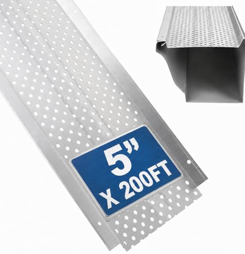 Image of Gutter Guard,5 inch Aluminum Leaf Filter Gutter Cover,50 PCS Total Length 200FT,Raptor Gutter Guards,Easy DIY Leaf Guards for Gutters Fits Any Roof or Gutter Type