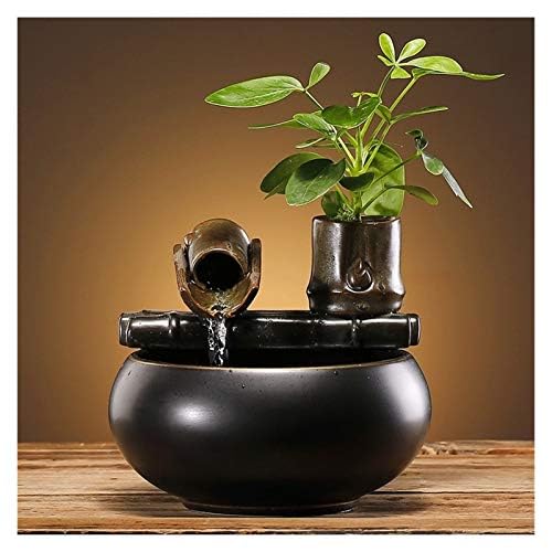Fuente de Interior Pequeñas Fuentes de Mesa Feng Shui Fuente de Agua Zen Relajación Tabletop Fountain Decor Ornaments para Interiores o Exteriores Fuentes de Agua Decorativas