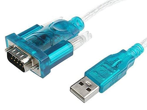 Mak World® USB to Rs232 Converter Adapter - Rs232 Serial 9 Pin to USB Cable Converter Adapter (Blue)